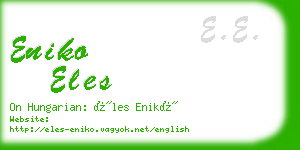 eniko eles business card